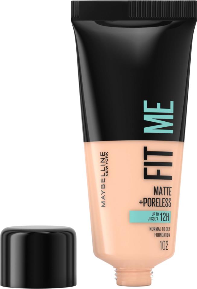 Maybelline Fit Me Matte + Poreless Foundation Normal To Oily 30 ml - 102  Fair Ivory