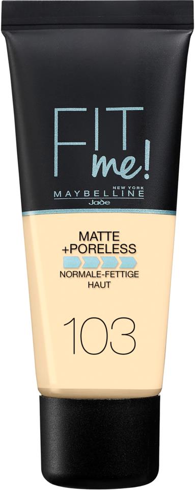 Maybelline New York Fit Me Matte & Poreless Foundation Pure Ivory 103