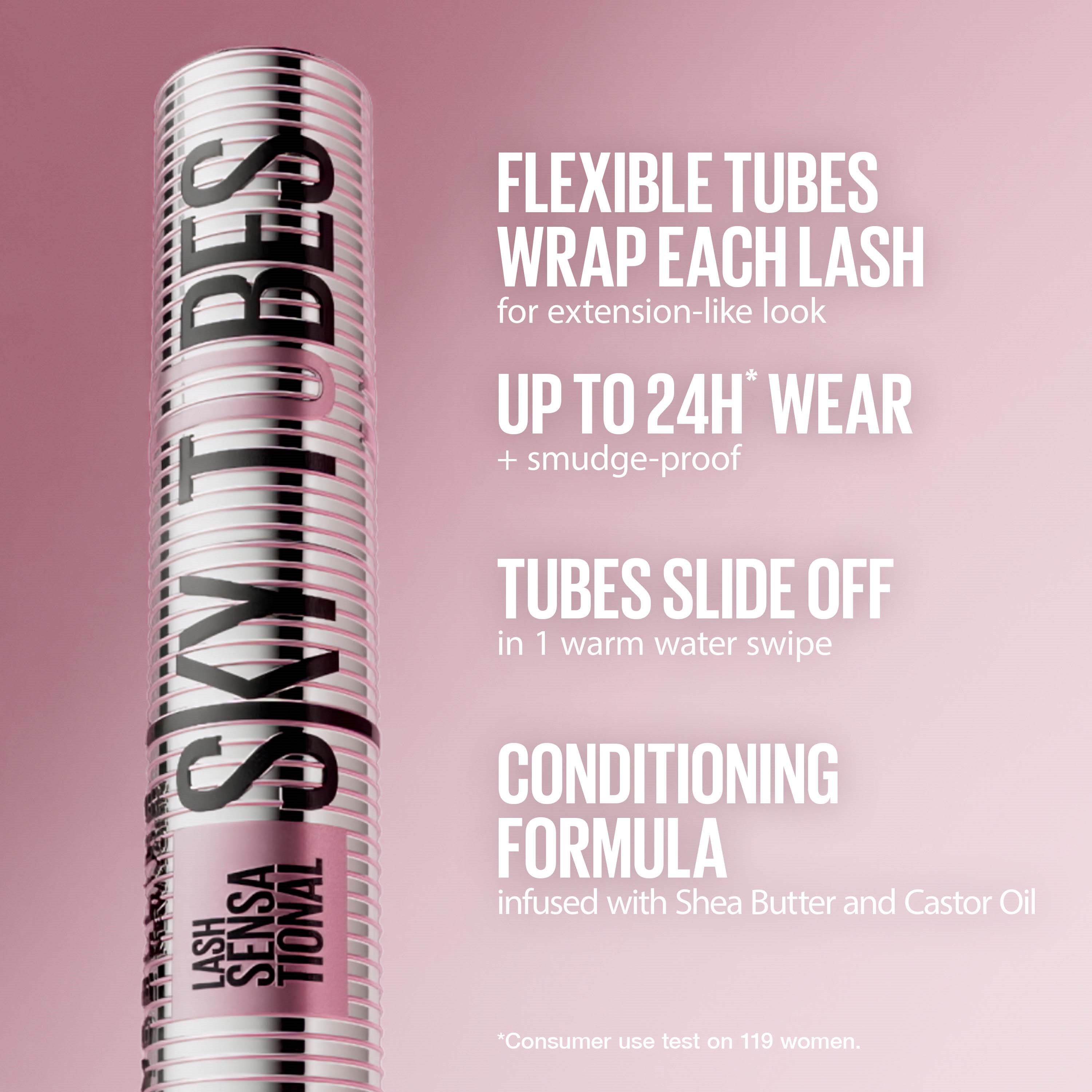 Maybelline New York Lash Sensational Sky Tubes Mascara Black (obrázok 3)