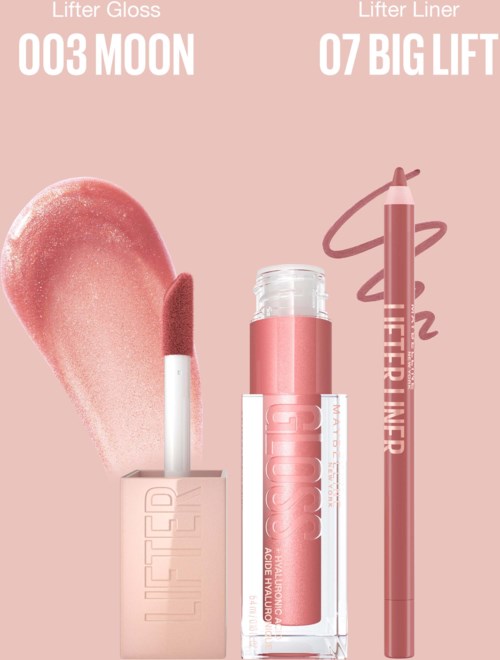 Maybelline New York Lifter Lip Bundle Gloss 003 Moon & Liner 07 Big Lift