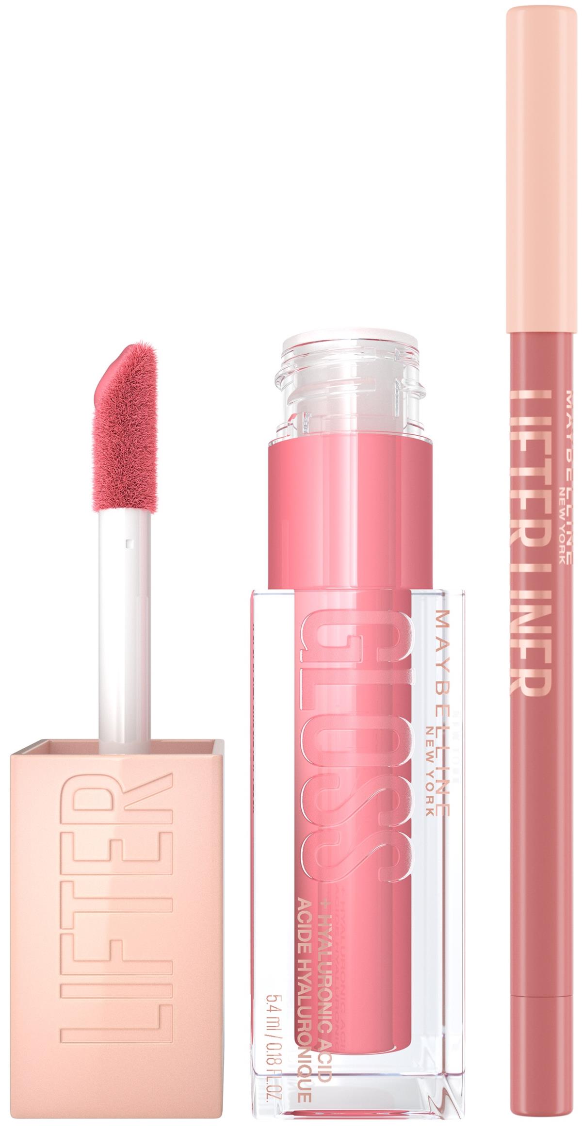 Maybelline New York Lifter Lip Bundle Gloss 21 Gummy Bear & Liner 06 Line Leader