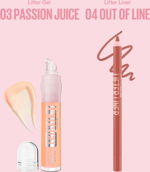 Maybelline New York Lifter Lip Bundle Liner 04 Out of Line + Gel 03 Passion Juice