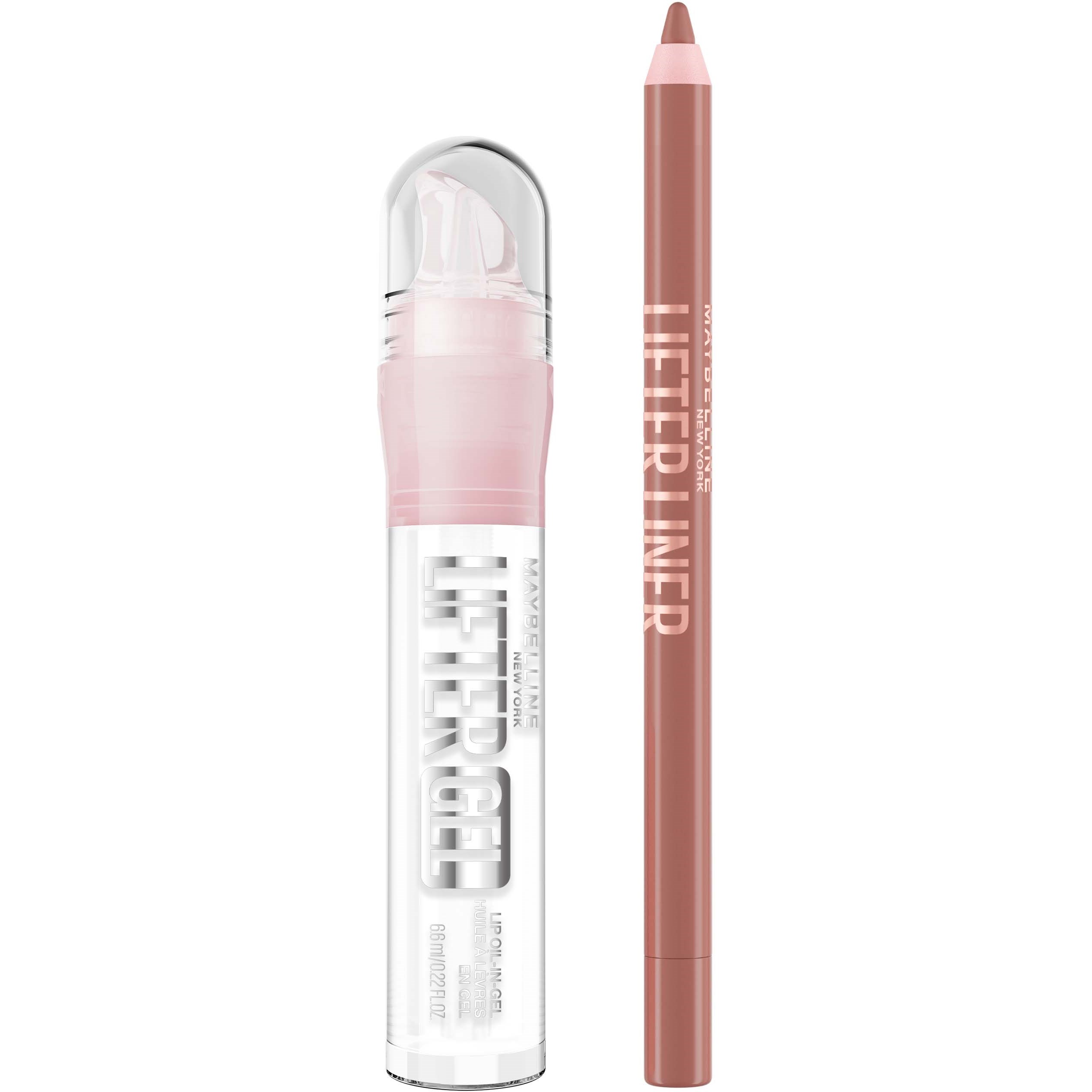 Maybelline New York Lifter Lip Bundle Liner 05 On It + Gel 01 Min