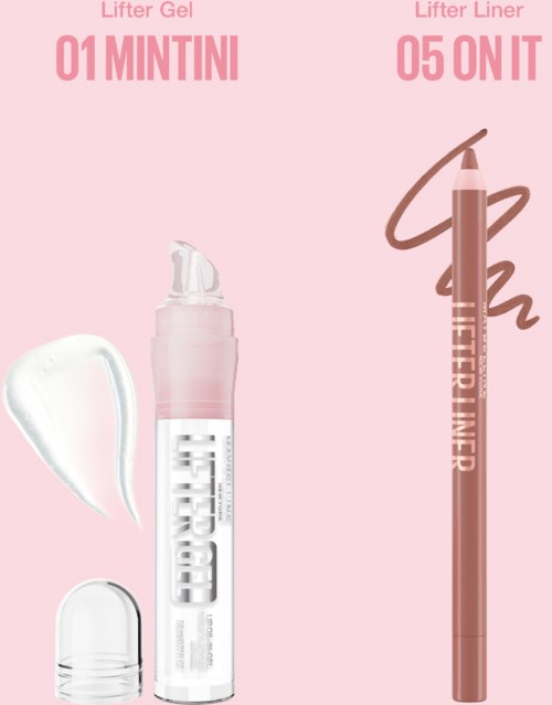 Maybelline New York Lifter Lip Bundle Liner 05 On It + Gel 01 Mintini