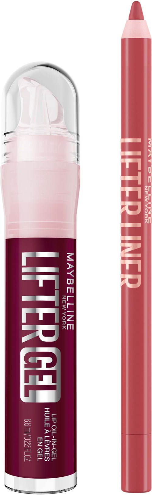 Maybelline New York Lifter Lip Bundle Liner 09 Peaking + Gel 08 Berry Twist
