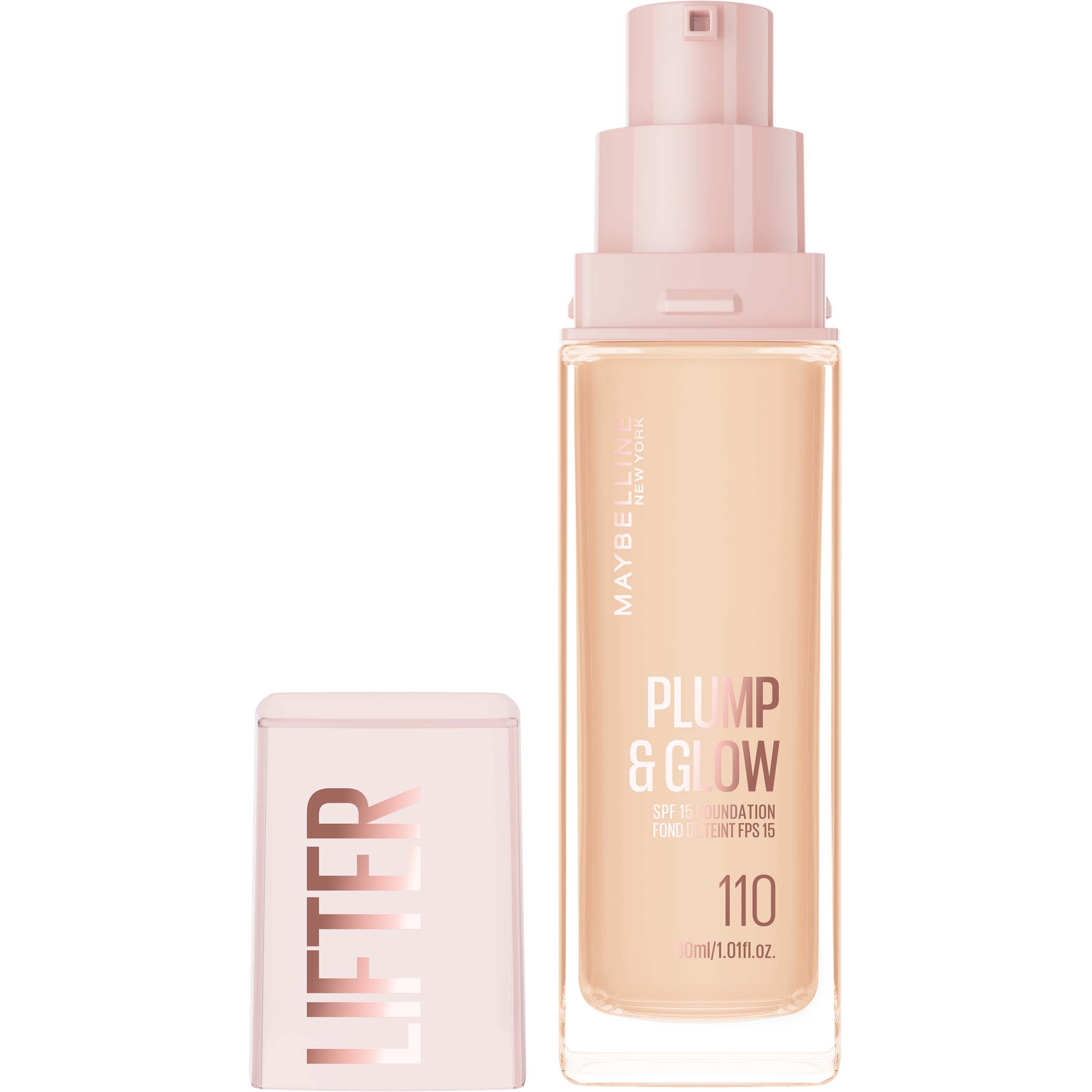 Maybelline New York Lifter Plump & Glow Foundation 110 billede