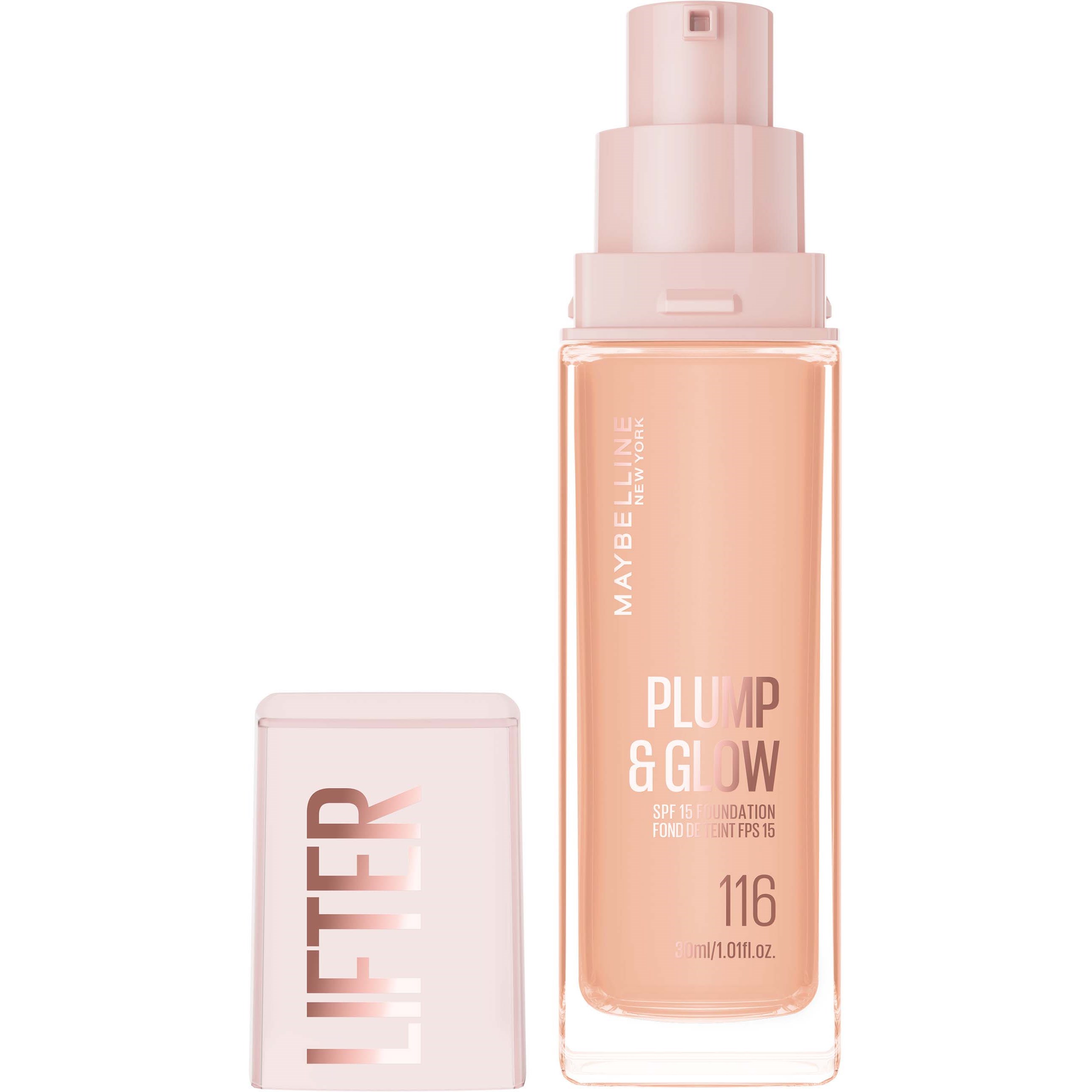 Maybelline New York Lifter Plump & Glow Foundation 116 billede