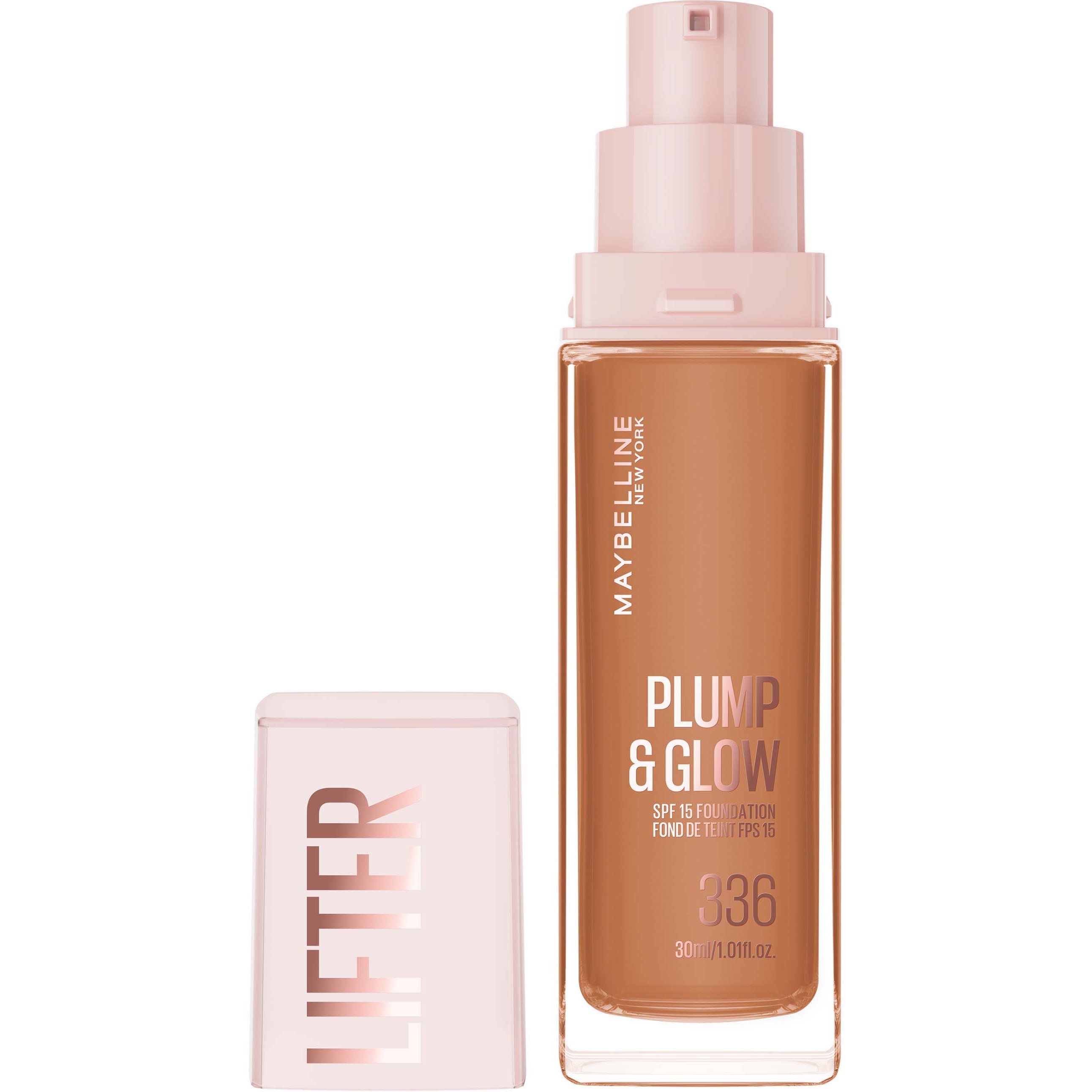 Maybelline New York Lifter Plump & Glow Foundation 336 billede