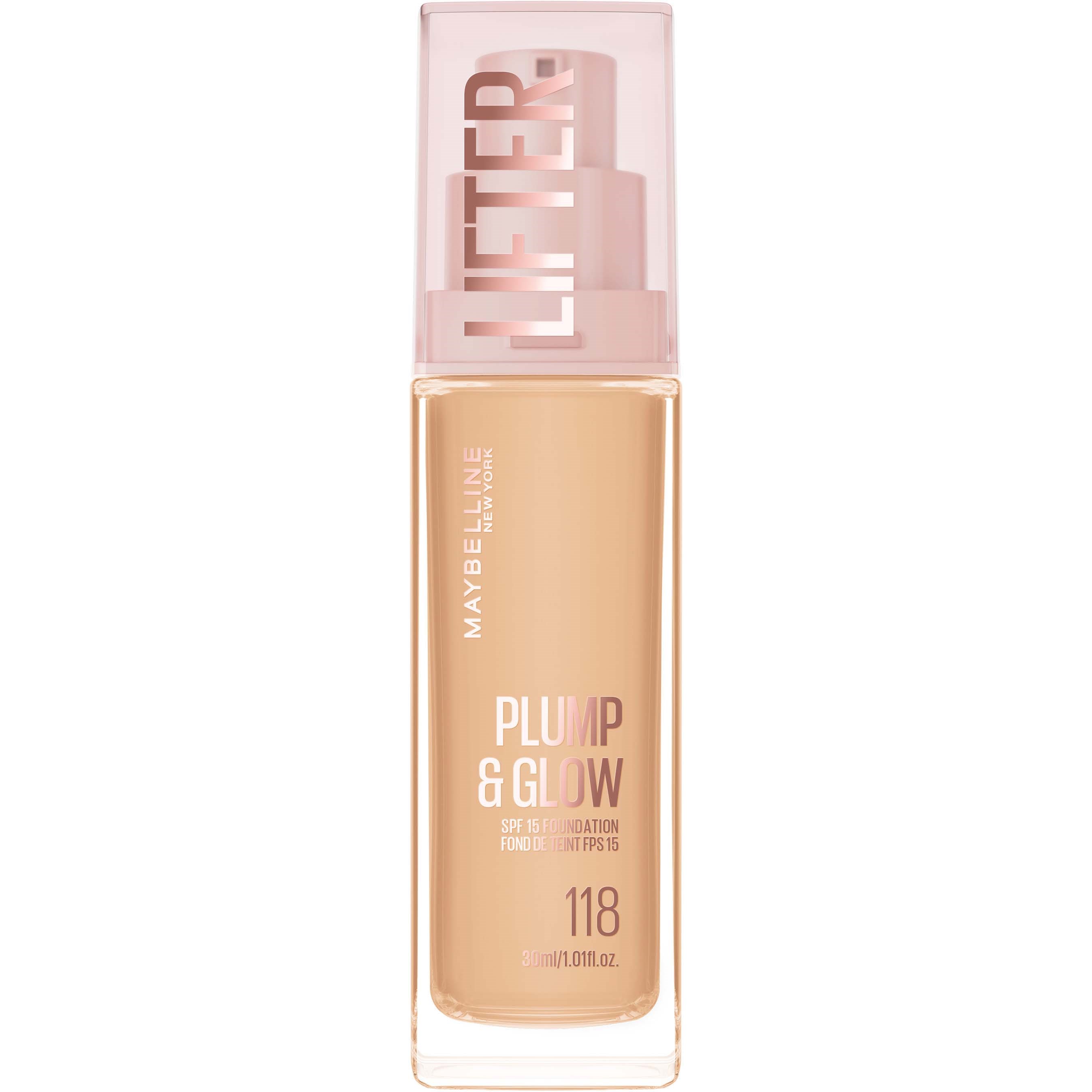 Maybelline New York Lifter Plump & Glow Foundation 118 (obrázok 11)