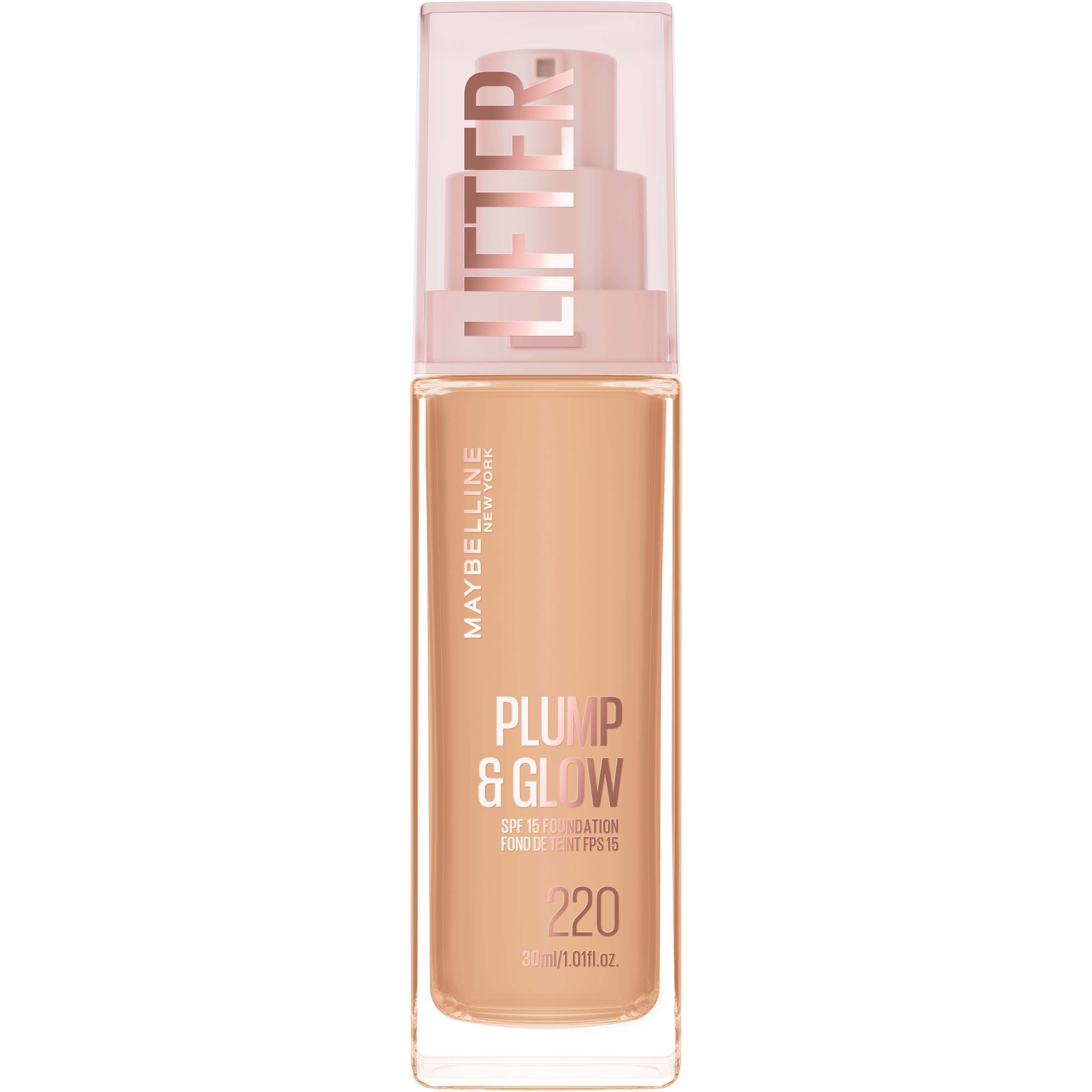 Maybelline New York Lifter Plump & Glow Foundation 220 (obrázok 11)