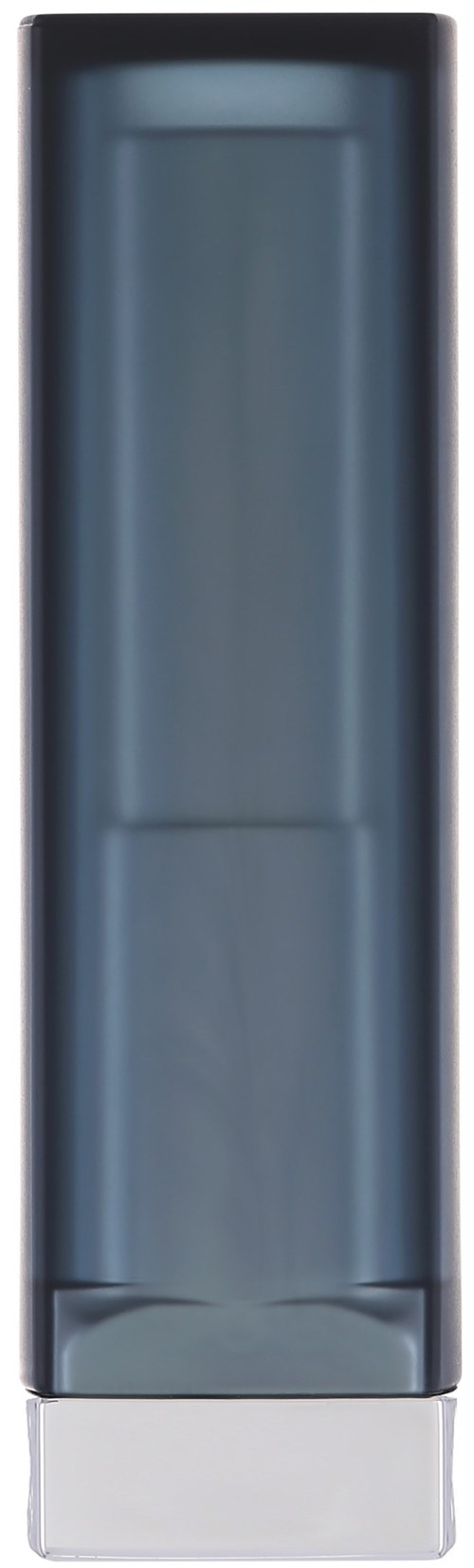 A tall, rectangular, blue device with a metallic silver base and a slightly rounded top.