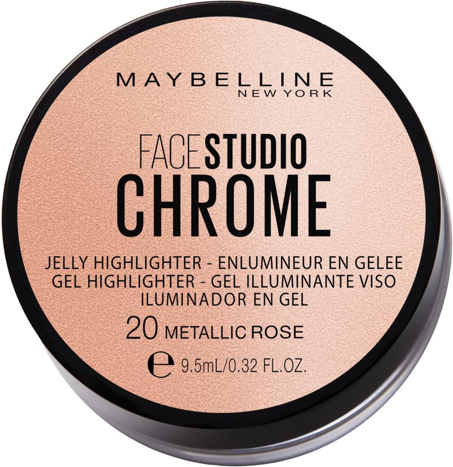Maybelline New York Face Studio Chrome Jelly Highlighter Metallic rose 20