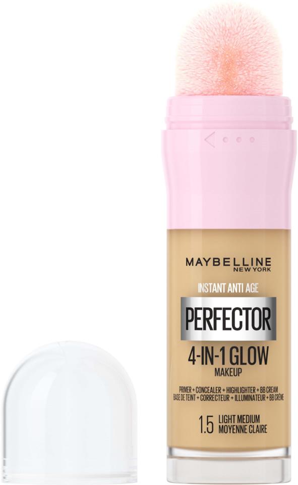 Maybelline New York Instant Anti-Age Perfector 4-in-1 Glow Makeup 1.5 Light Medium 20 ml