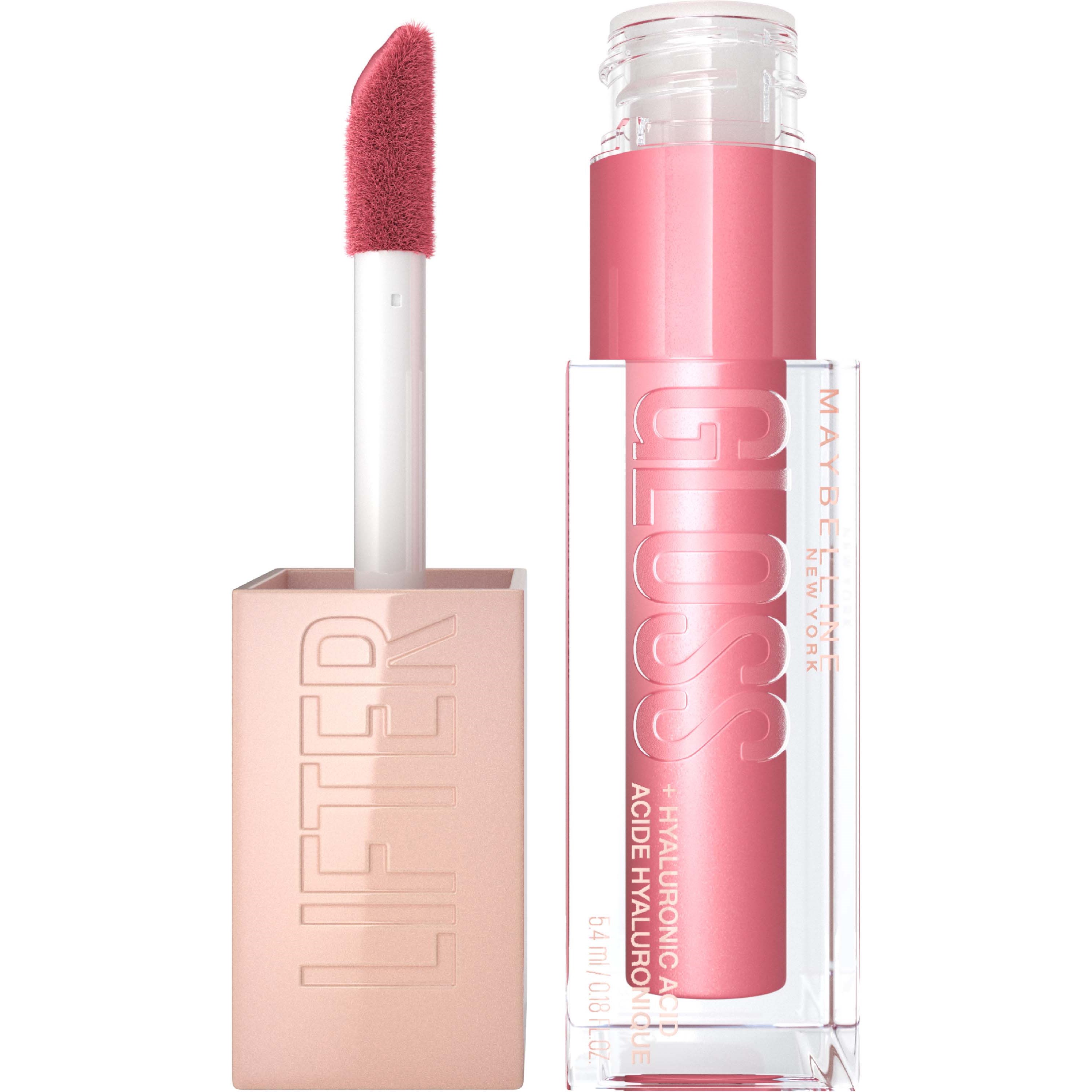 Maybelline New York Lifter Gloss, Hydrating Lip Gloss with Hyaluronic Acid 005 Petal