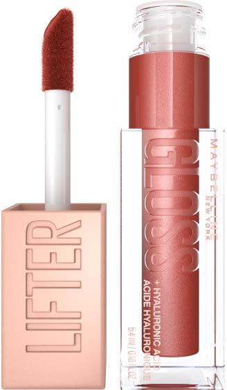 Maybelline New York Lifter Gloss, Hydrating Lip Gloss with Hyaluronic Acid 16 Rust 5,4 ml