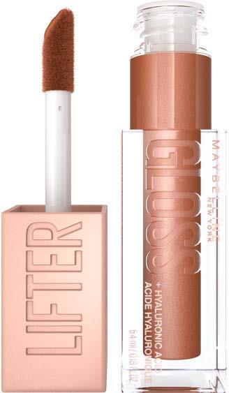 Maybelline New York Lifter Gloss, Hydrating Lip Gloss with Hyaluronic Acid 18 Bronze 5,4 ml