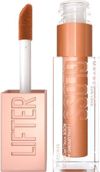 Maybelline New York Lifter Gloss, Hydrating Lip Gloss with Hyaluronic Acid 19 Gold 5,4 ml