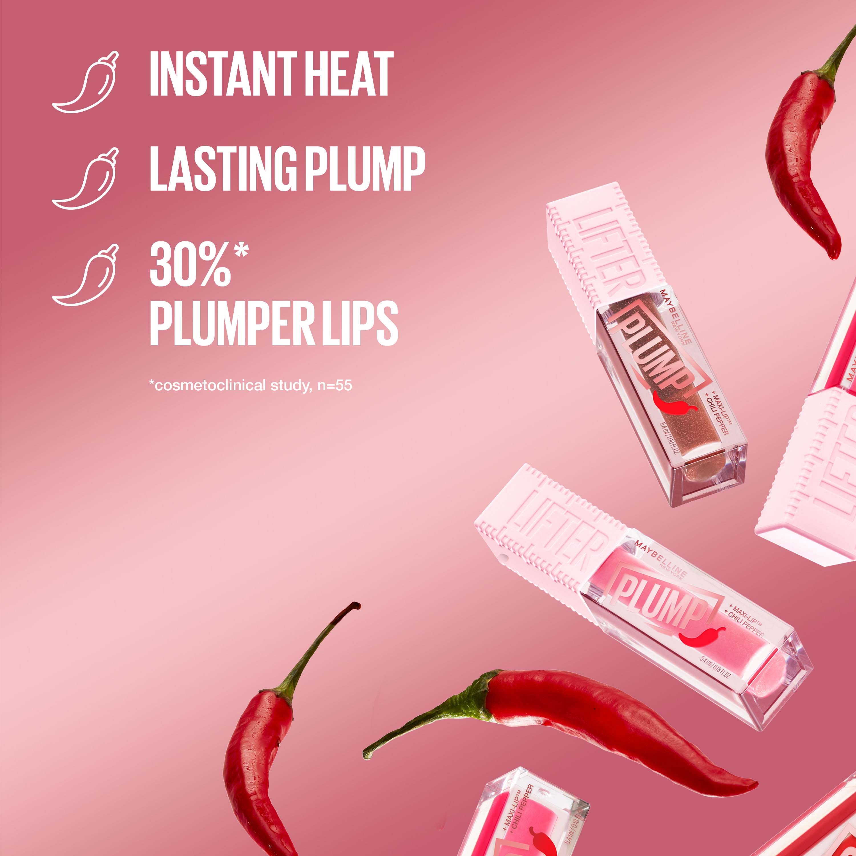 Maybelline New York Lifter Plump - błyszczyk powiększający usta 005 Pe (obrázok 5)