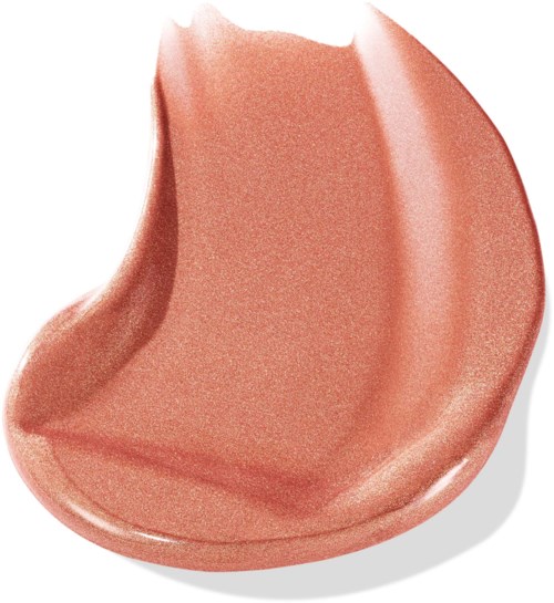 En liten mengde rosa-lignende beigefarget kremprodukt i en liten, buet form.