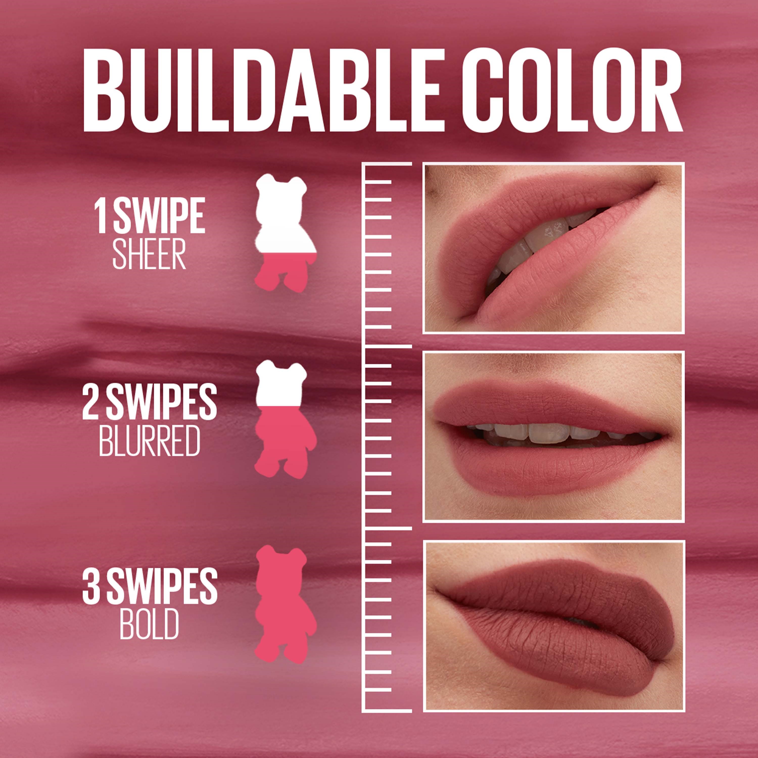 Maybelline New York Superstay Teddy Tint Lipstick 15 Skinny Dip (obrázok 10)