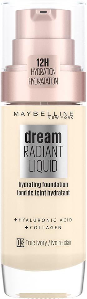 Maybelline Radiant Liquid Foundation 003 True Ivory