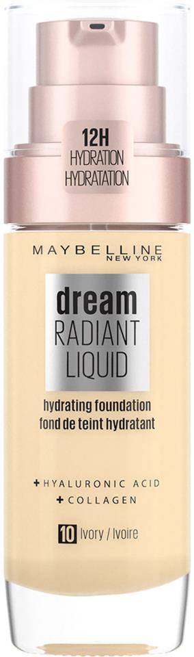 Maybelline Radiant Liquid Foundation 010 Ivory