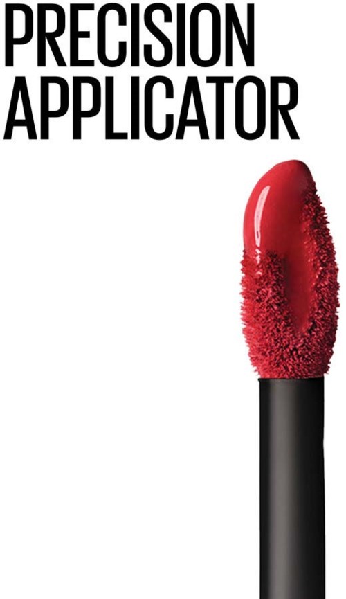 En rød læbestift i et sort rør med ordene "Precision Applicator" ovenfor.
