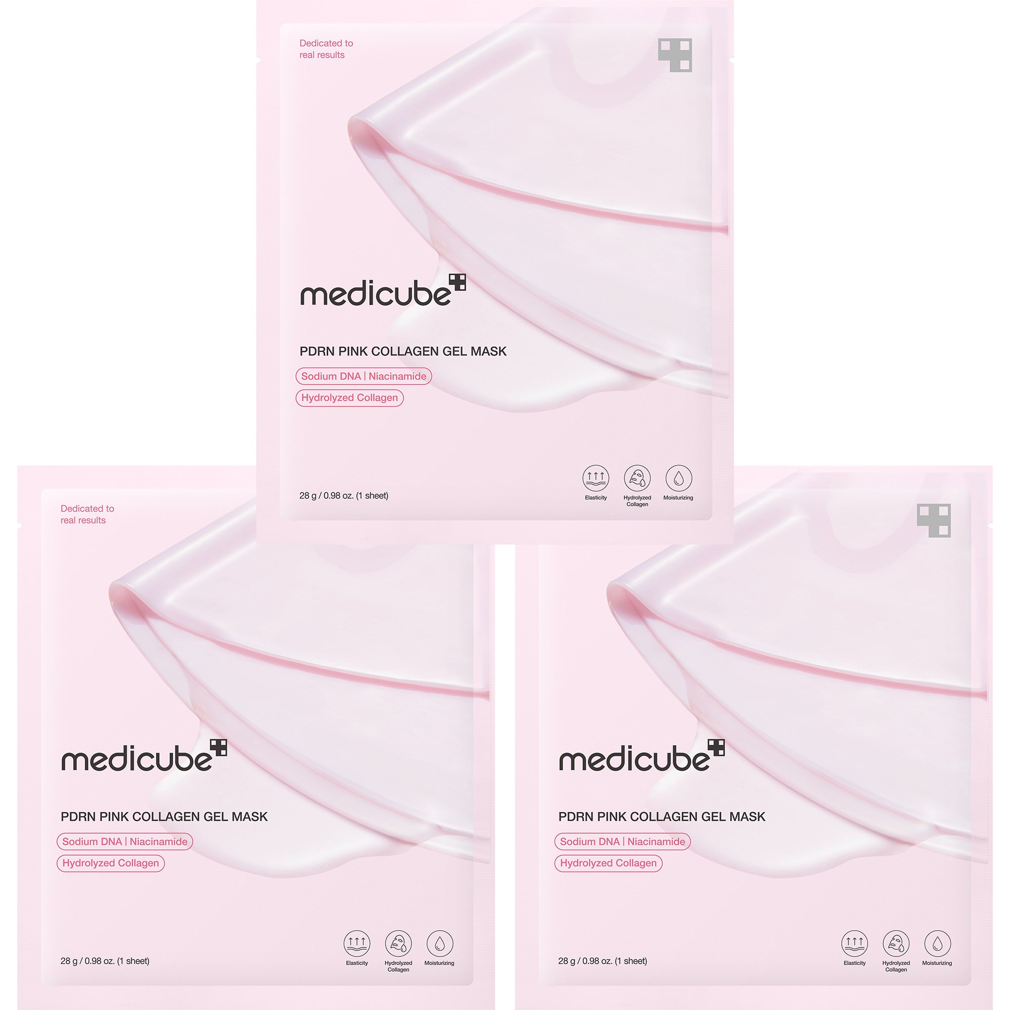 Medicube PDRN Pink Collagen Gel Mask 28 g x 3