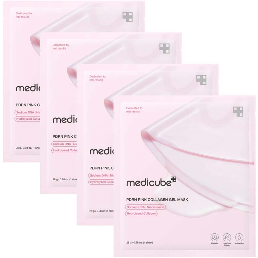 Medicube PDRN Pink Collagen Gel Mask 4 piece 4 sheets