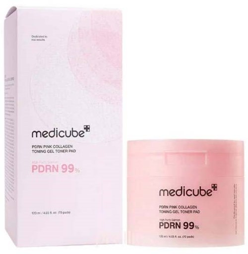Medicube PDRN Pink Collagen Toning Gel Toner Pads 120 ml