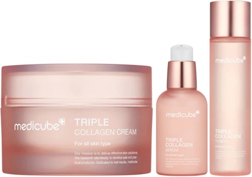 Medicube Triple Collagen 4.0 Bundle Cream 50 ml Serum 55 ml Toner 140 ml