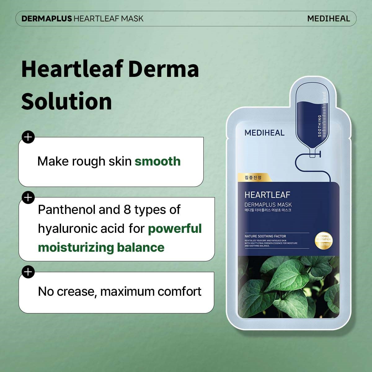 Mediheal Dermaplus Heartleaf Mask 1 szt. (obrázok 5)
