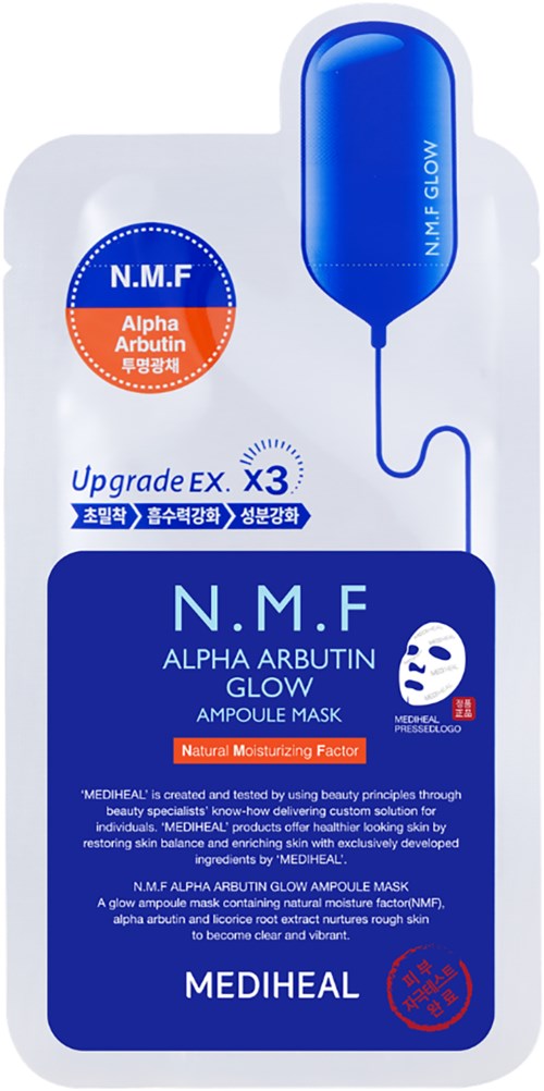 Mediheal N.M.F Alpha Arbutin Glow Ampoule Mask 1 kpl