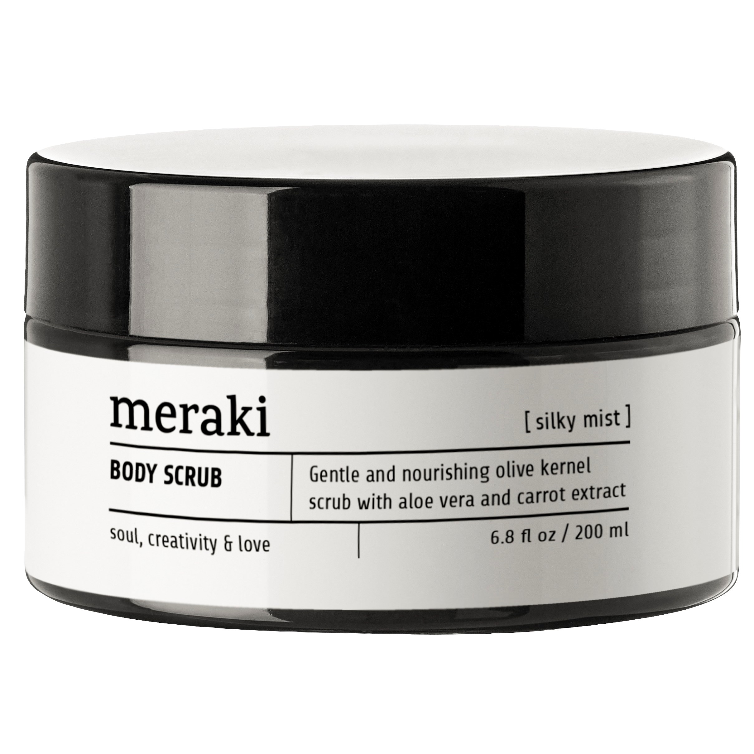 Meraki - Oliven Bodyscrub, Silky Mist - Grey - 200 Ml