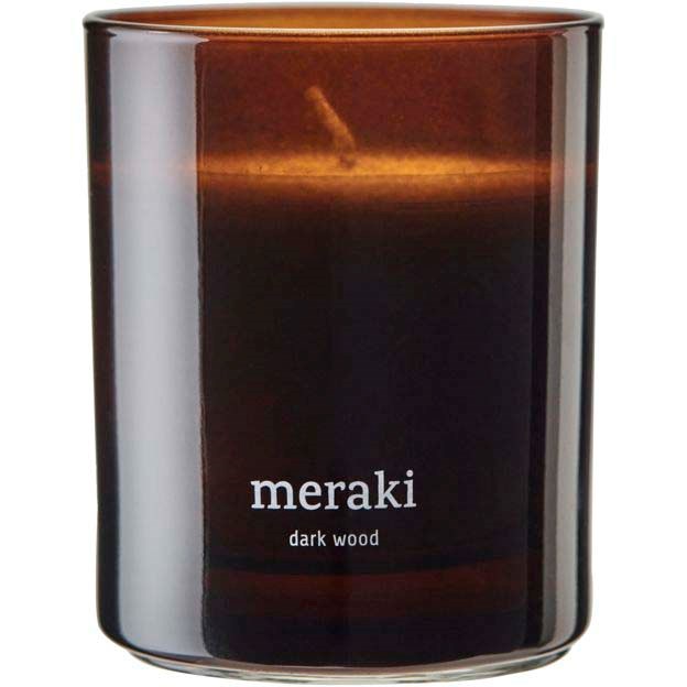 Meraki Dark Wood Scented Candle Medium