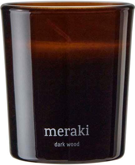Meraki Dark Wood Scented Candle Small