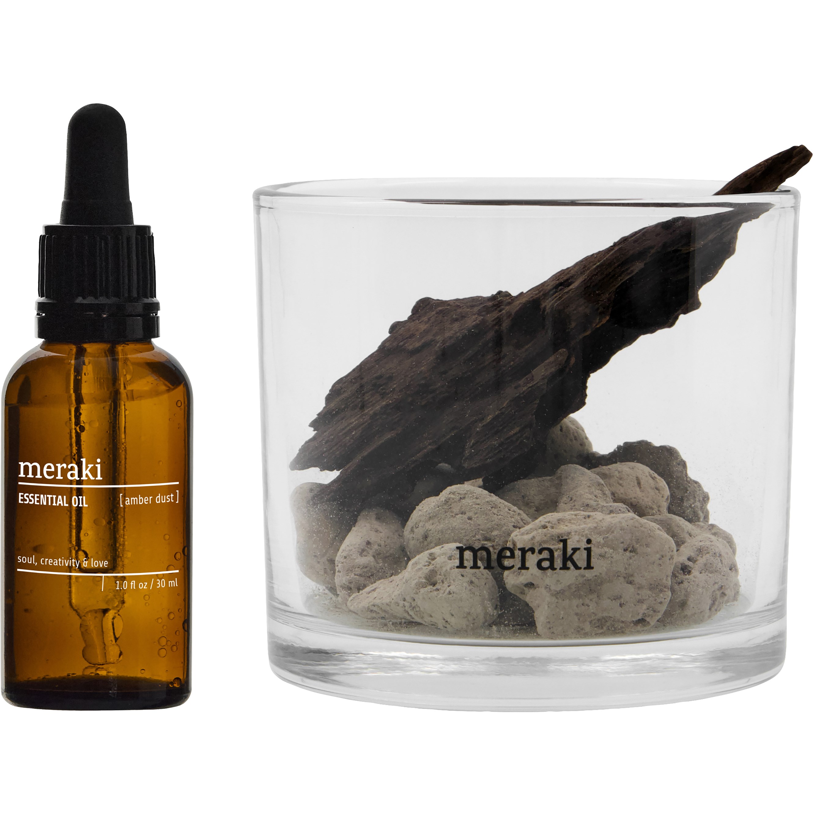 Meraki Diffuser MK Lavastone & Wood Amber Dust 30 ml billede