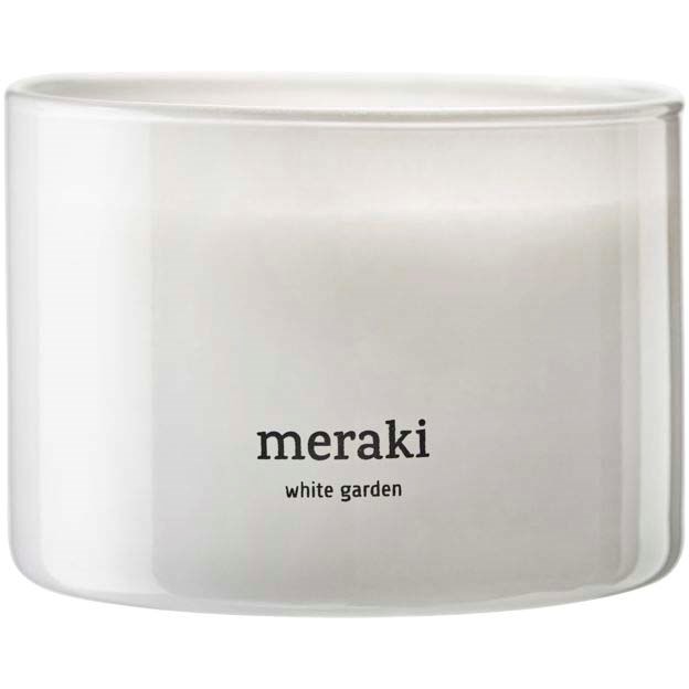 Meraki White Garden Scented Candle Large