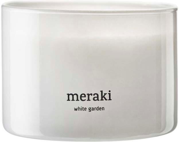 Meraki White Garden Scented Candle Large