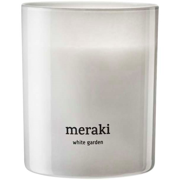 Läs mer om Meraki White Garden Scented Candle Medium