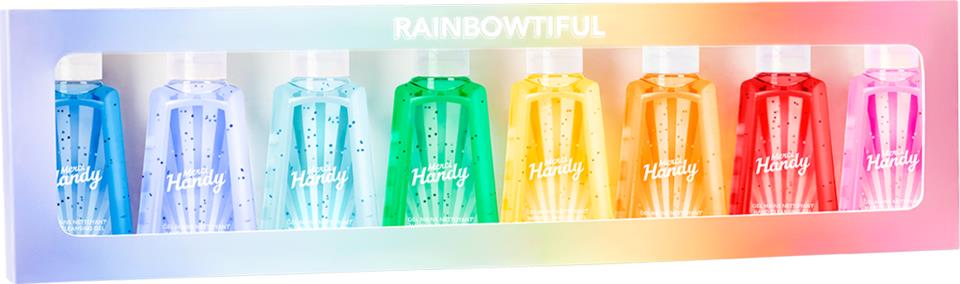 Kit gels mains nettoyants Rainbowtiful, Merci Handy (8 x 30 ml)
