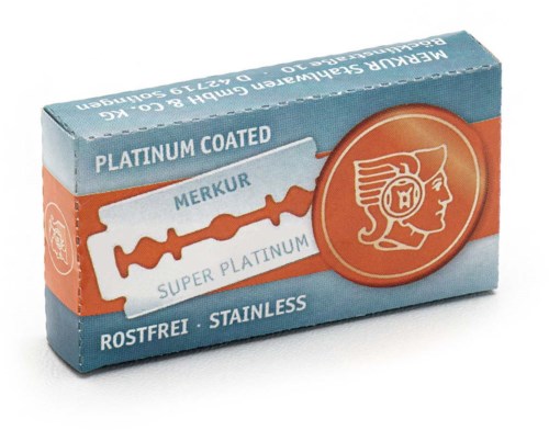 Merkur Solingen Double Edge Razor Blades Super Platinum Stainless x10