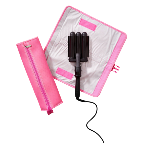 Mermade Hair Heat Mat + Clutch in Pink