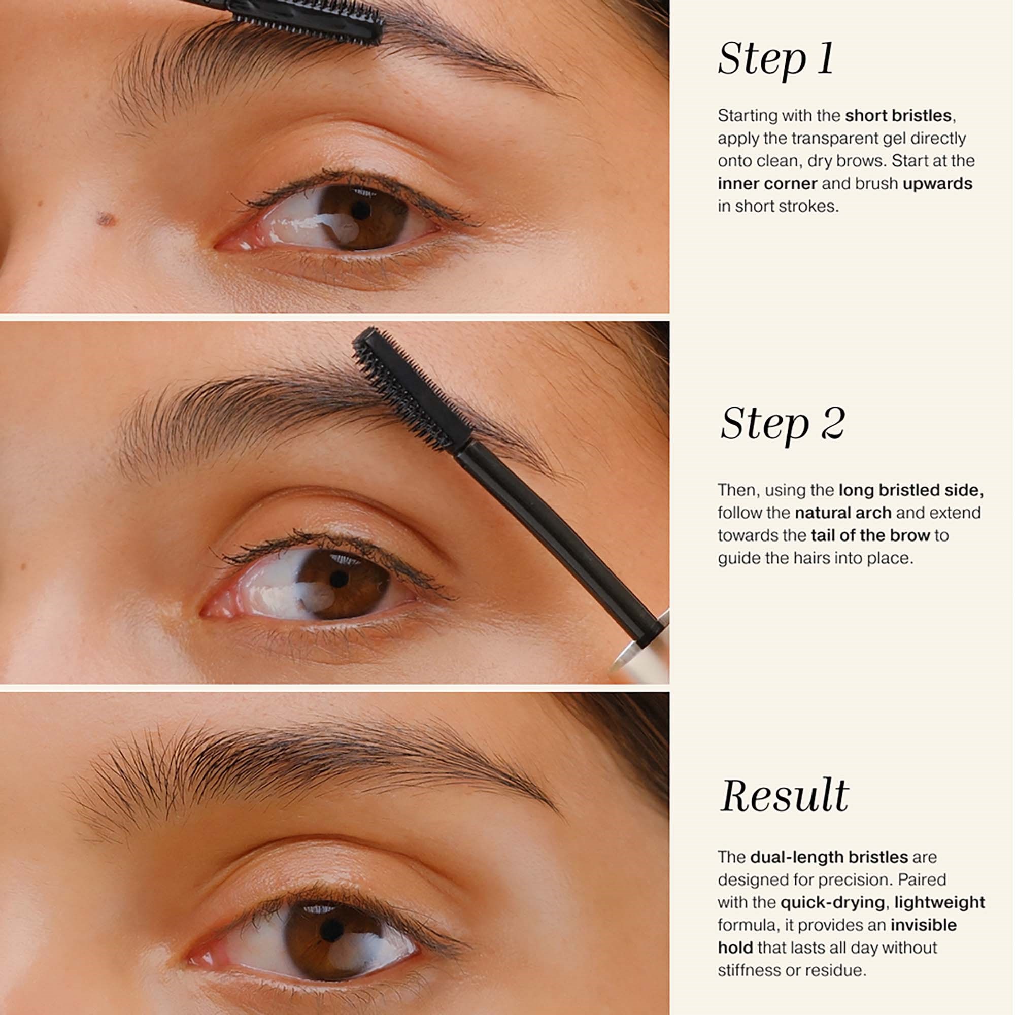 Meroda Cosmetics Precision Brow Gel Clear (obrázok 4)