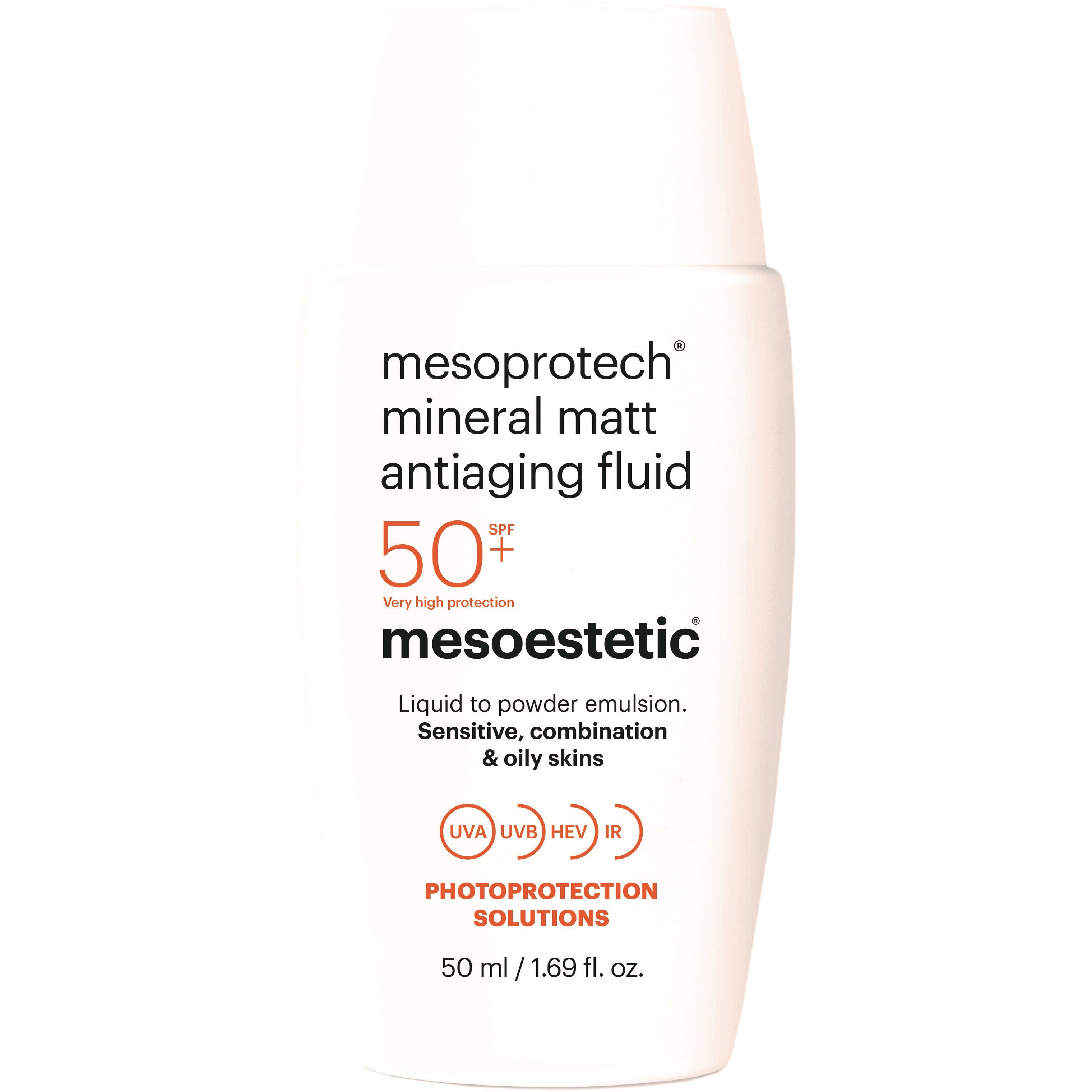 Läs mer om Mesoestetic Mesoprotech Mineral Matt Antiaging Fluid 50+ 50 ml