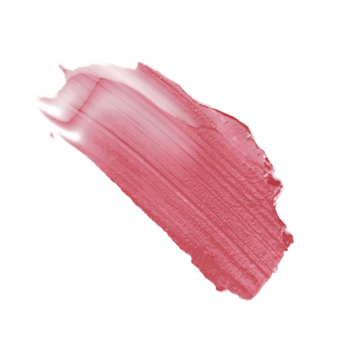 Ett rosa-likt rött läppstiftstreck på transparent bakgrund.