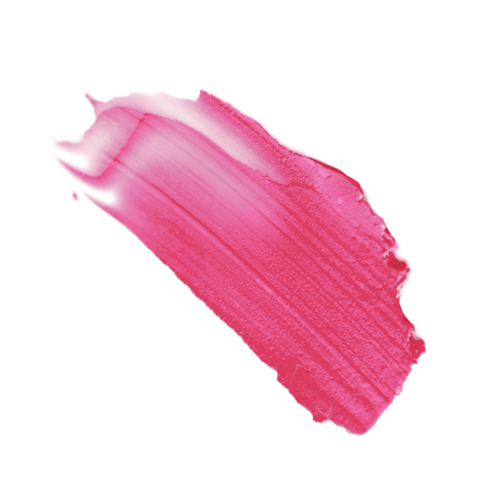 En rosa smetning av läppstift eller färg på en svart bakgrund med en texturerad yta.
