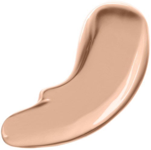 A beige liquid with smooth contours, shaped like a spoon or dish, shiny and reflective.