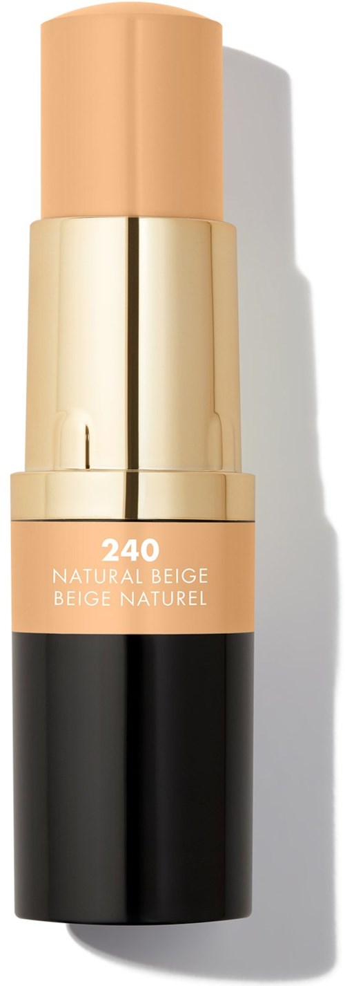 Bibułka do makijażu w kolorze beżowym z elementami złota i czerni, oznaczona 240 dla naturalnego beżu.
