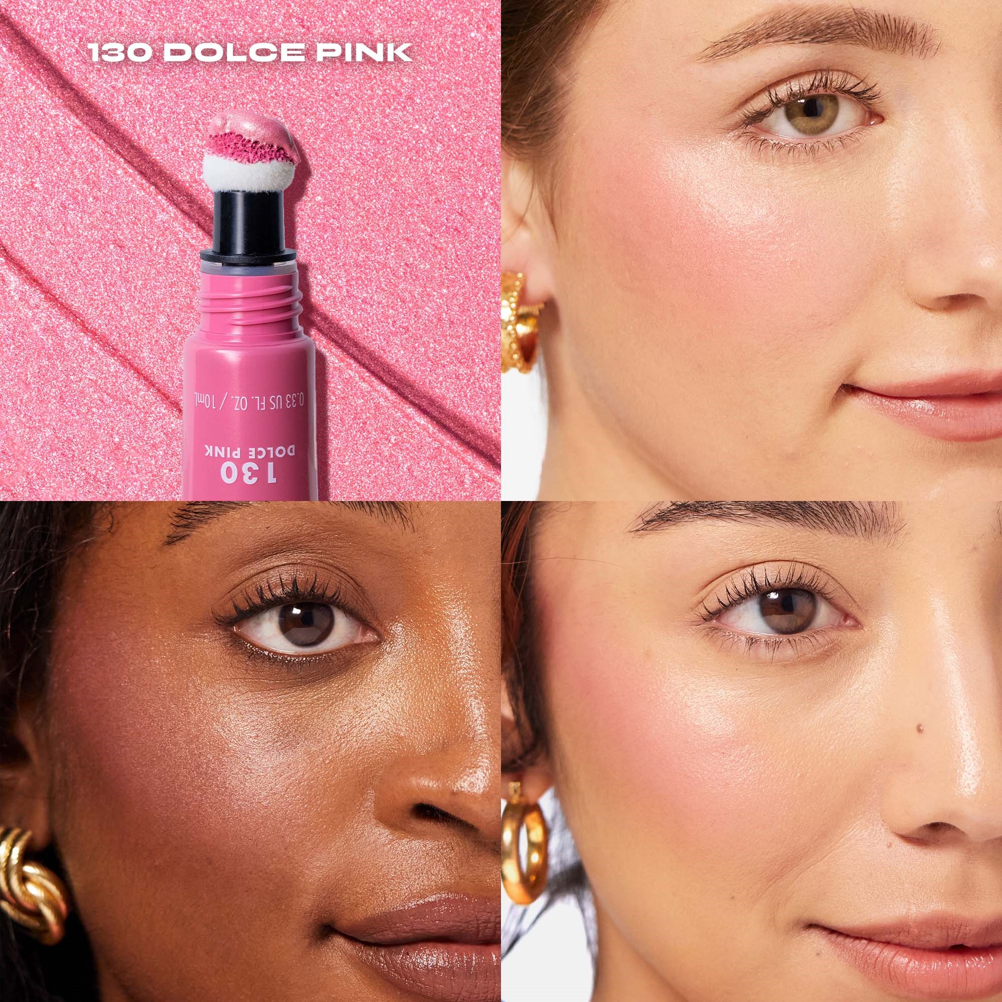 Milani Cheek Kiss Blush+Glow Dolce Pink 130 (obrázok 3)